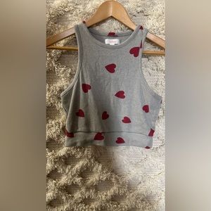 Heart crop top lounge wear